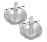 VICASKY Patins de Chasse-Neige en Métal Antidérapants Réglables Lot de 2 Set de Pièces avec Épingles Accessoires de Déneigement pour VTT et Utv Base de Lame de Rechange pour