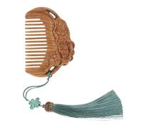 VICASKY Peigne à Cheveux en Bois de Santal Sculpté Peigne Vintage 1 Pièce Anti- Design Élégant Soin Capillaire Doux Utilisation Quotidienne Surface