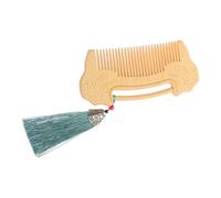 VICASKY Peigne Bois De Hêtre Fait Main Avec Gravure De Lock Ruyi Peigne à Dents Fines Pour Cheveux Et Barbe Élégant