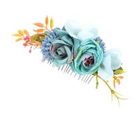 VICASKY Peigne Cheveux Décoratif Floral Tissu pour Mariage Accessoire Élégant pour Mariée et Demoiselle Honneur Facile à Porter pour Cérémonie Soirée Fête et Communion Design Raffiné Rose