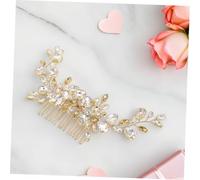 VICASKY Peigne de Mariage Doré Élégant pour Cheveux avec Accessoire et Confortable pour Mariées et Demoiselles Insertion Latérale Facile et Design