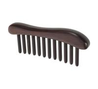 VICASKY Peigne de Massage Bois de Santal pour Chevelu et Cheveux avec Pochette de Rangement Dents Larges pour Démêler Cheveux Secs ou Mouillés