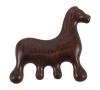 VICASKY Peigne de Massage en Bois D'ébène Noir, Dents Larges, Forme Cheval Ergonomique, Antistatique, pour Massage du Cuir Chevelu et Relaxation, Présent Féminin Nouvel An Chinois