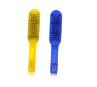 VICASKY Peigne de soin pour cheveux - Brosse de lissage résistante à la chaleur - Avec poils de sanglier - Double face - Ergonomique - Pour cheveux lisses et bouclés - Jaune