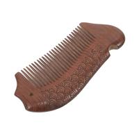 VICASKY Peigne En Bois Portable à Dents Fines Poisson, Petit Peigne Compact 12x5.6x1.3cm, Démêlant Massage, Unisexe Pour Voyage Et Coiffure