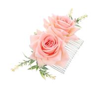 VICASKY Peigne Latéral Métal avec Fleur Artificielle Barrette pour Femmes Accessoire de Coiffure Floral pour Mariage et Événement