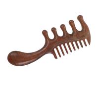 VICASKY Peigne Massage Chevelu Bois Santal Naturel Dents Larges Double Usage Maux Tête Famille