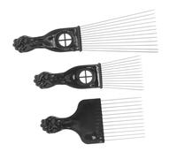 VICASKY Peignes à Cheveux Afro Métal 3 Pièces Ensemble Multifonction Résistant Hommes Adultes Coiffure Salon Usage Professionnel