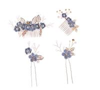 VICASKY Peignes à Cheveux Et Baguettes Ornements Pour Mariée Peignes De Mariage Rétro Avec Strass Et Perles