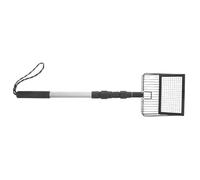 VICASKY Pelle à Cendres Ménagère en Fer avec Manche Réglable en 3 Sections, Design Creux Résistant la Chaleur pour Barbecue et Poêle à Bois