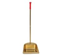 VICASKY Pelle à Poussière avec Bord Dentelé Or en Acier Inoxydable et Large Ouverture, Poignée Ergonomique Couleur Aléatoire pour Nettoyage des Sols en Bois Dur et Bureaux