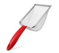 VICASKY Pelle Litière Chat Acier Inoxydable Mailles Ergonomique Ramasse Litière Rapide pour Chats et Kittens et Facile à Ranger