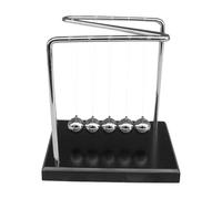 VICASKY Pendule de Newton Bois Massif avec Boules Métal Poli de Bureau Équilibré pour Expérience Physique et Décoration Accessoire de Gestion du Stress Au Bureau École