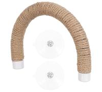 VICASKY Perchoir en Bois Naturel U de U avec Corde Résistante, Support à Griffer pour Perroquets, à Mâcher pour Oiseaux, Accessoire de Cage Polyvalent pour L'entretien des Griffes