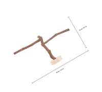 VICASKY Perchoir Naturel pour Perroquet Et Perruche en Bois De Vigne Support à Oiseaux 20 Cm 2 Branches Accessoire pour Cages à Oiseaux Jouet Grattoir De Compagnie