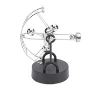 VICASKY Perpetuum Jouet de bureau mobile argenté - Pendule électronique Newton - Décoration de bureau - Jouet éducatif - Décoration créative pour la maison et le bureau