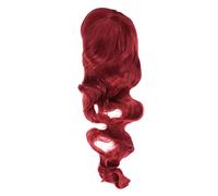 VICASKY Perruque Bou Rouge Longue Avec Frange Perruques Pour Femmes Cosplay Accessoire Cheveux