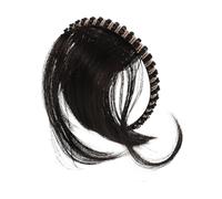 VICASKY Perruque Courte Bandeau Frange Femme Postiche sans Aide Professionnelle Couvrant Cheveux Blancs Front Haut Tête