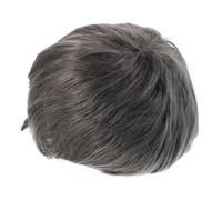 VICASKY Perruque Courte Bou avec Frange Perruque Grise Argentée Dégradée Cheveux Synthétiques pour Femme