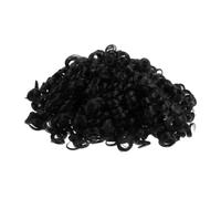 VICASKY Perruque courte de fête bouclée - Perruque bob ondulée bleue - Accessoire de cheveux - Dentelle courte - Cheveux blonds bouclés - Pour perruques - Fil à haute température - Noir