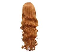 VICASKY perruque d'anime coloré masque de couleur bouclé perruque de cheveux de femmes partie claquer perruques cosplay perruque frisée perruque cosplay perruque ondulée avec frange Orange
