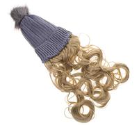 VICASKY Perruque Longue Accessoire de Mode Hiver Extensions de Réalistes Bonnet et Chic