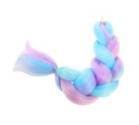 VICASKY Perruque longue rose colorée pour tresses - Rouge à paillettes - Pour extensions de cheveux colorés - Fil à haute température