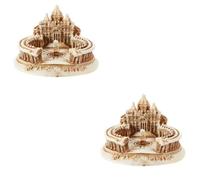 VICASKY Petersdom 2 pièces Simulation Modèle de bâtiment miniature Kit de décoration de la maison Petits jouets de construction Italie Décorations Mini jouets La décoration de bureau Pyramide Vatican
