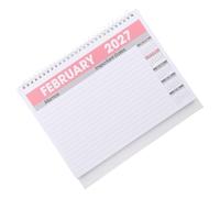 VICASKY Petit Calendrier de Bureau 2026-2027, Papier Autoportant | Version Anglaise Claire, Format Compact pour Bureau, Thème Floral Rose, Usage Professionnel et Scolaire