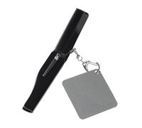 VICASKY Petit Peigne Pliant Porte-clés Miroir Pour Homme - Peigne À Barbe Dents Fines Portable Incassable Brosse