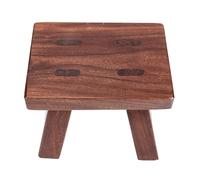 VICASKY Petit Tabouret en Bois Massif de Frêne, Couleur Café, Taille Mini pour Garçon et Filles, Repose-Pieds Pratique Multifonctionnel, Tabouret pour Danse, Bain et Maison, Escabeau
