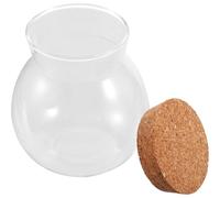 VICASKY Petite Bouteille en Verre à Souhaits Transparente avec Bouchon en Liège, Résistante à l'usure et Pratique pour Décoration de Maison ou Mariage
