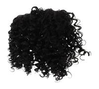 VICASKY petite frisée faux tu décoration caches queue de cheval femelle synthétique bob extensions de pinces à cheveux pour femmes pince à cheveux bouclés dans les extensions Noir