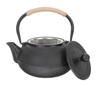 VICASKY Petite Théière en Fonte 0,6 L Poignée Antidérapante en Fer Forgé, Bouilloire de Voyage pour Infusion de Thé, Théière Traditionnelle Chinoise, Rétention Optimale de Chaleur