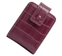 VICASKY Petite Trousse de Maquillage Porte-Rouge à Lèvres Mini Format avec Miroir pour Femmes et Filles Usage Voyage Bureau Paquet à Main Couleur Rouge Profond Mystérieux