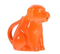 VICASKY Pichet à Crème en Céramique Anse, Pichet à Lait pour Café D’animal Cartoon Orange, Pot à Sauce Pratique Cuisine, Accessoire Vaisselle Original, 250 Ml