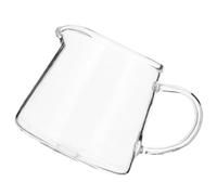 VICASKY Pichet à Lait en Verre et Bec Verseur Lisse 120ml Poignée Ergonomique Design Simple et Créatif, pour Hôtel et Café