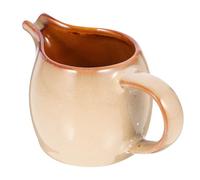 VICASKY Pichet en Céramique à Bec Verseur et Poignée, Pot à Lait 250 Ml Marron Écaille, Pichet pour Café, Crème et Sirop, Usage Maison et Café, Récipient Réutilisable Facile à Nettoyer