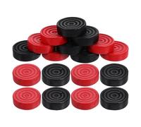 VICASKY Pièces de Jeu de Société en Bois 24 Pcs Rondes 28 X 06 CM Couleurs Noir et Rouge Accessoires Applicables pour Jeu de Dames Backgammon et Échecs pour Remplacement et Usage