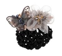 VICASKY Pince à cheveux de la tête de fleur pinces à chignon filet de cheveux pour chignon NETS HEIRS pour les petits pains accessoires de cheveux maille pour cheveux Fils Juan Gris clair