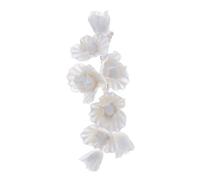 VICASKY Pince à Cheveux Doux et Élégant Blanche en Argile Polymère Faite Main, Accessoire Coiffure pour Événements Spéciaux et Soirées de Bal