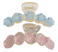 VICASKY Pince à Cheveux Fleur 2Pcs Grandes Pinces à Cheveux Élégantes Accessoires Coiffure Pratique