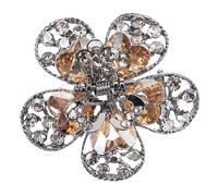 VICASKY Pince à Cheveux Fleur Petite Strass Décorative pour Femmes Pinces à Cheveux à Griffes avec Paillettes Quotidien