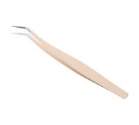 VICASKY Pince à Épiler pour Faux Cils avec Pointe Courbée Outil Multifonctionnel de Maquillage pour Application et Retrait Faciles pour Double Pli et Scrapbooking Beige