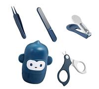 VICASKY Pince Guillotine Ongle, Kit de Manucure pour Bébé, Ciseaux de Sécurité, Coupe-ongles, Lime à Ongles, 1 Set Bleu, Abs Tpe Acier Inoxydable