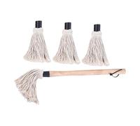 VICASKY Pinceau de Cuisson Pinceau à badigeonner Accessoires pour Barbecue Manche Bois 1 Set pour Grilling et Steak Frying Facile à Nettoyer remplaçable Couleur Aléatoire