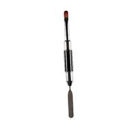 VICASKY Pinceau Ongles Double Tête pour Nail Art Stylo Gel Extension UV avec Brosse Plate et Pinceau Outils Manucure pour Gel Acrylique et Ongles Naturels