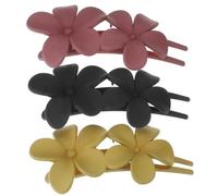 VICASKY Pinces à Cheveux Fleuries Pour Femmes, Lot De 3 Grandes Pinces Antidérapantes En Polycarbonate, Accessoires Coiffure Pour Donner Du Volume En Sortie Quotidienne