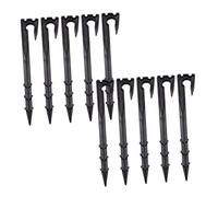 VICASKY Piquets De Jardin Multifonctions pour Irrigation Goutte à Goutte, Tiges Fixes en PP Noir, Lot de 10, Fixation Solide pour Espaces Verts Domestiques Et Agricoles