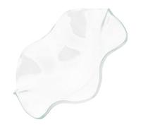 VICASKY Plaque Chauffe-Bougie en Verre Ondulé Transparent 115 Mm, Plat pour Huiles Essentielles, Coupelle pour Lampe à Parfum et Chauffe-Cire, Accessoire Aromathérapie Intérieur